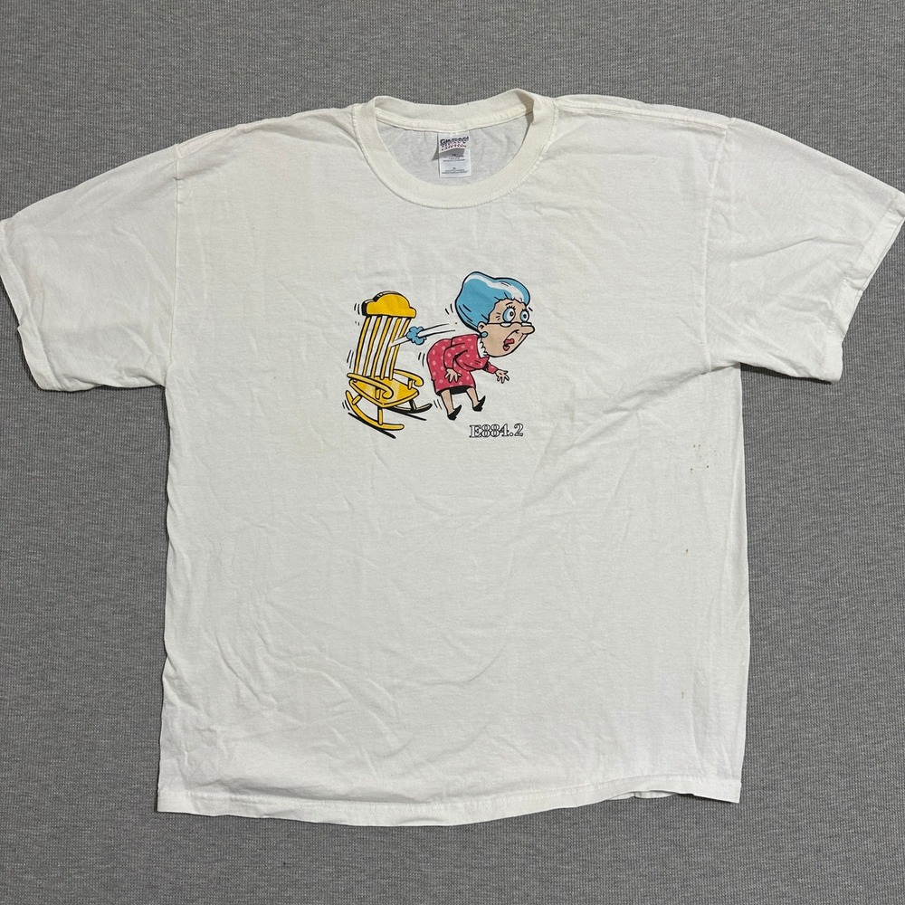 Ingenix E884.2 Fall From Chair Funny Medical Code‎ Graphic Tee Shirt White XL"